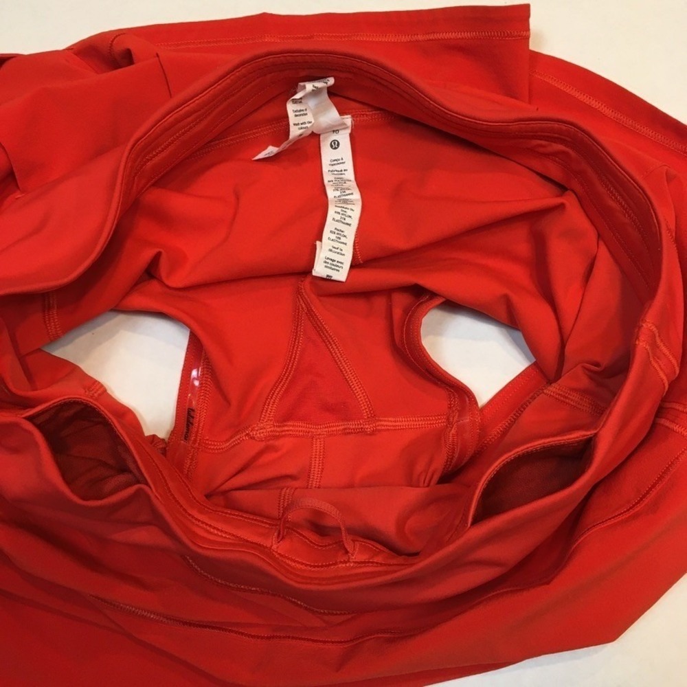 Lululemon Pace Rival Skirt Skort Sz 10 Red Pickleball Tennis Golf Running - Picture 13 of 14